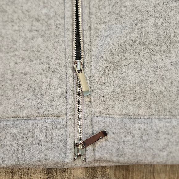 Madewell Jacket Women’s XL Relaxed Mockneck Double-Face Knit Gray Hip-Length NEW - Picture 4 of 12